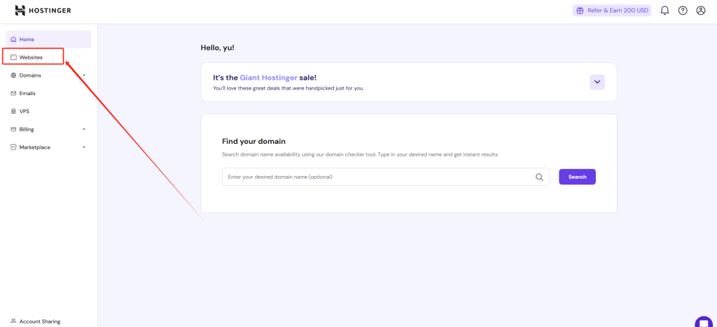 Hostinger主机域名购买/绑定