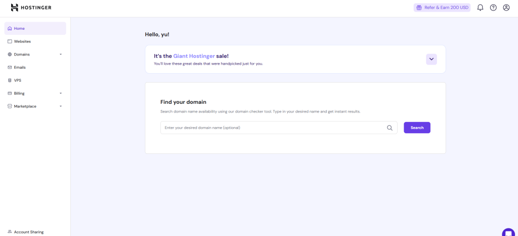 Hostinger主机域名购买/绑定