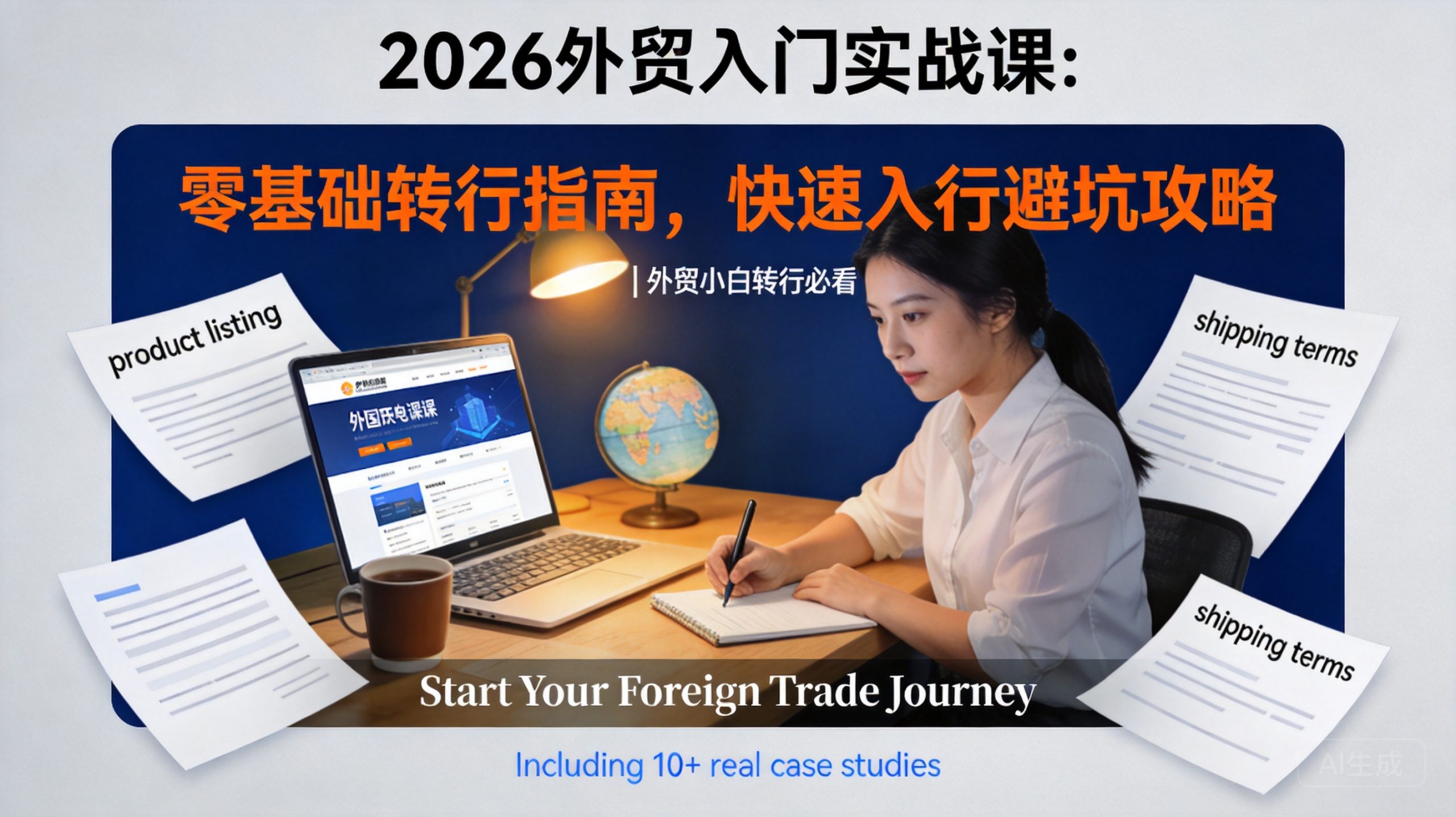 2026外贸入门实战课:零基础转行指南,快速入行避坑攻略 | 外贸小白转行必看-趣咪跨境