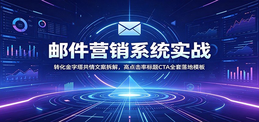 邮件营销系统实战:转化金字塔+共情文案拆解,高点击率标题CTA全套落地模板-趣咪跨境