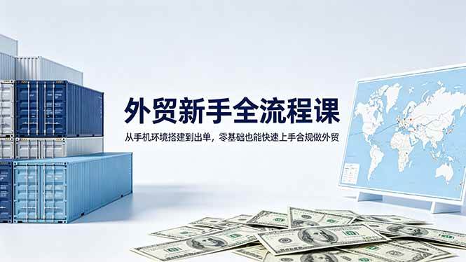 外贸新手全流程实操课:零基础环境搭建到出单的完整指南-趣咪跨境