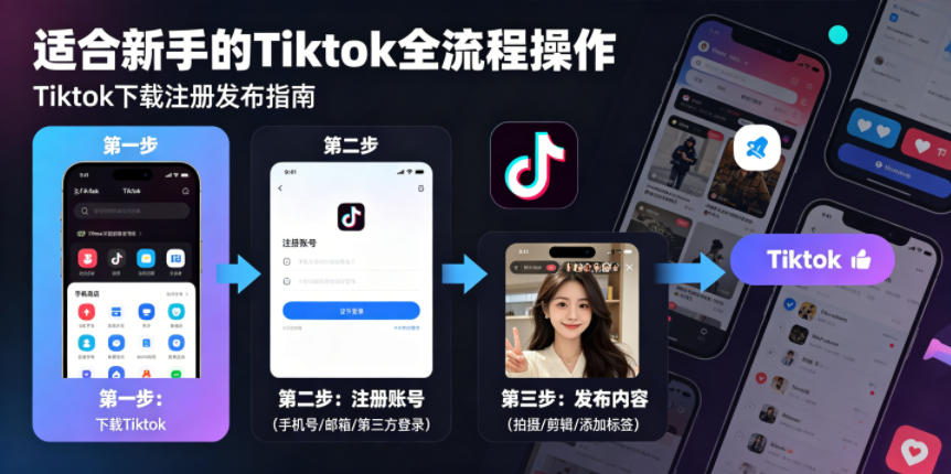 TikTok下载注册发布全流程:新手0基础教程与环境配置指南-趣咪跨境