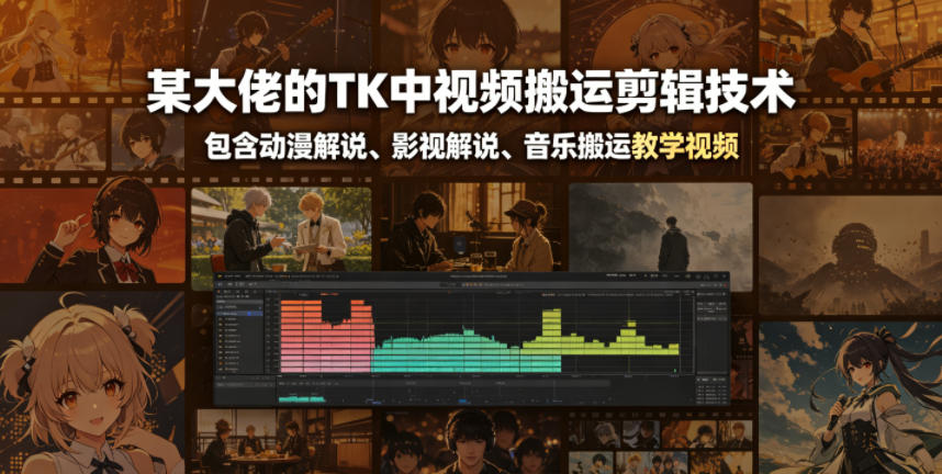 TikTok中视频搬运剪辑教程：动漫解说与影视解说实战指南-趣咪跨境