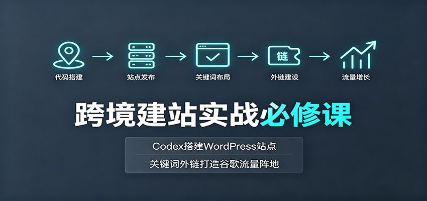 Codex外贸建站实战课:SEO外链优化打造谷歌流量阵地-趣咪跨境