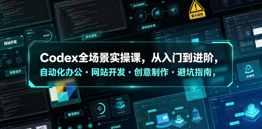 Codex全场景实操课:从入门到进阶,自动化办公与开发避坑指南-趣咪跨境