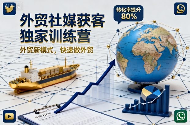 外贸社媒获客训练营:AI自动化客户开发新模式,快速做外贸-趣咪跨境