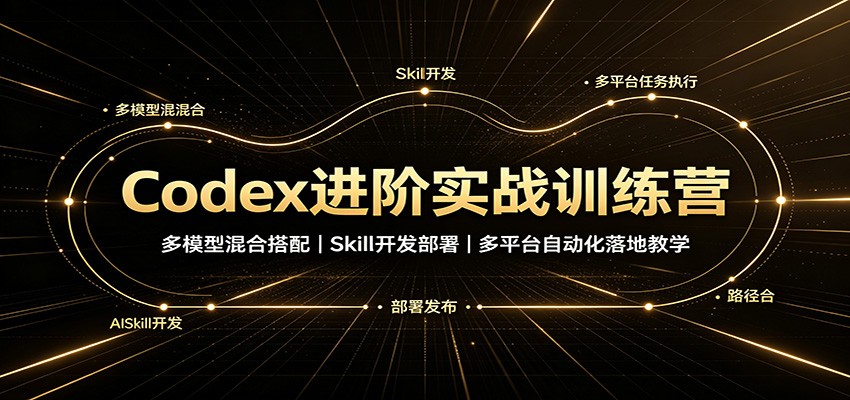 Codex进阶实战训练营:多模型混合搭配,Skill开发部署与AI自动化落地教学-趣咪跨境