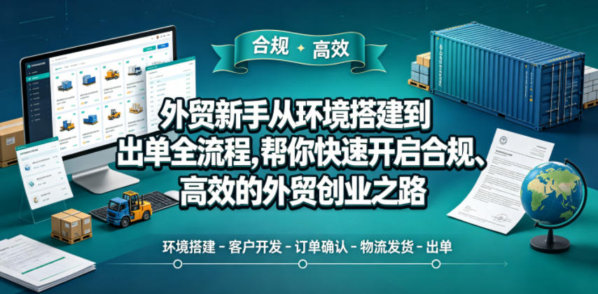 外贸新手必看!从环境搭建到出单全流程,零基础开启合规高效创业之路-趣咪跨境