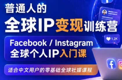 海外社媒底层逻辑与个人IP变现课程